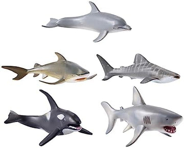 UNO1RC 5pcs kidcraft playset Toys for Kids sea Animal Toys Toy for Kids Ocean Toys Kids playset Simulation sea Life Model Marine Life Figure Toy Animal Model Whale Child Doll