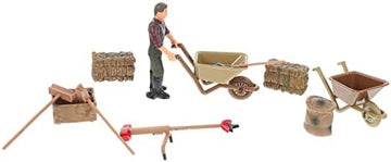 UNO1RC 11 Pcs Farm Implement Scene Model Wagon Toy Kid Farmhouse playset Toys for Children Farm Scene Toy Indoor Toys Mini Decor Simulation Farm Tools Models PVC Vegetable Planter Toddler