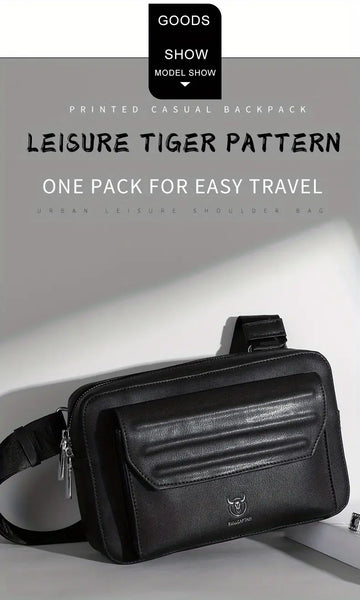 New Casual Men's Satchel Fashionable Boys Handsome One-shoulder Messenger Bag Multi-functional Use Of Waist Bag Horizontal Locomotive Camera Ipad 10inch Shoulder Bag