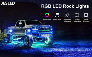 Rock Lights For Trucks, 4/6/8/10 Pods RGB LED Rock Lights With APP/Remote Control & Music Mode,  For Pickup Off Road Jeep RZR SUV ATV UTV Car