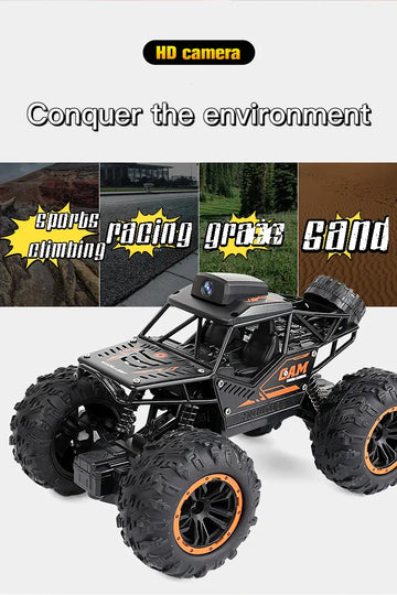 New RC Remote Control Electric Car With Camera, Alloy Remote Control Off-road Climbing Toy Car