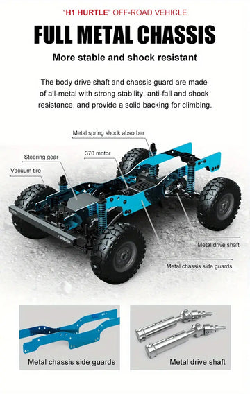 Q121(1535)1:12 Full Scale 2.4G Four-wheel Drive Climbing Off-road High-speed Vehicle