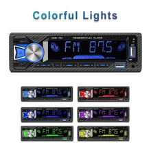 Single 1 Din BT Car MP3 Player 12V In-Dash Remote Control Digital Car Radio Stereo With FM/USB/SD/AUX-IN Colorful Lights