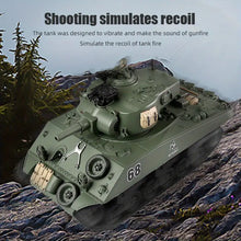 US M4A3 RC Tank, 1/18 2.4G Remote Control Military Tank Rotating Turret, Sound & Light Effect, Infrared Toy Boy Girl & Adult Scale Radio Remote Control RC Tank, Boy For US Tank Army Tank Toys