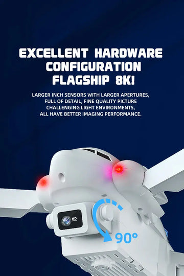 Lightweight Foldable Camera Drone With 8K Video, Mini Children's Folding Passenger Machine, 30 Mins Flight Time, Avoidance With Altitude Hold, Headless Mode, One Key Start Speed Adjustment