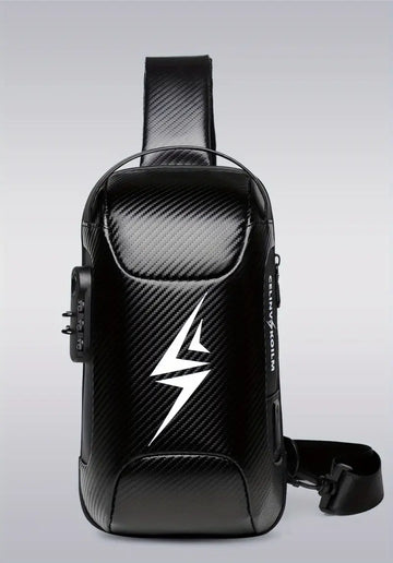 Secure & Stylish Men's Waterproof Chest Bag - Perfect for Travel & Motorcycle Rides!