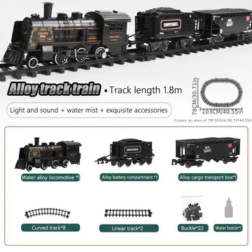 Kids Train Set Electric Metal Trains Boys Toy