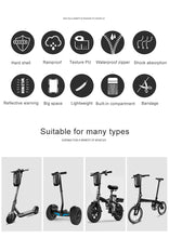 WILD MAN Bicycle Handlebar Bag, EVA Hard Shell, For Balance Scooter, High Capacity Carbon PU Rainproof Folding Bike Bag