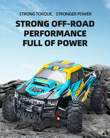 Super Large 1:8 Remote Control High-speed Car, Large Tire 30Km/h 380 High-speed Motor, 30 Minutes Driving Time, 1968.5 Inch/50 Meters Remote Control Distance, 7.4V1500mAh Rechargeable Lithium Battery