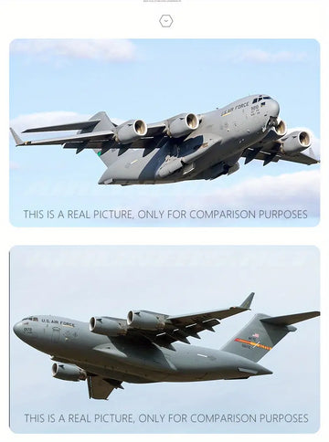 Remote-controlled Aircraft C17 Large Transport Aircraft For Children, DIY Model For Primary School Students, Fighter Anti-fall Foam Glider Toys For Boys