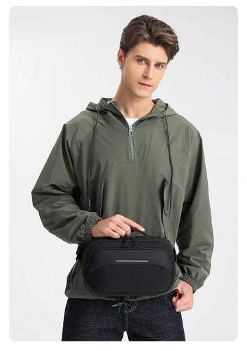 Men's Waterproof & Scratch-resistant Crossbody Shoulder Bag - Large Capacity for Daily Commuting