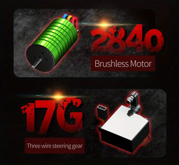 Q117 Full Size Brushless Motor High Speed Vehicle RC 4WD All Terrain 1:16 Off Road Car Racing Model Professional Racing Metal Front And Rear Arms Code Metal Intermediate Transmission Shaft 70KM/H