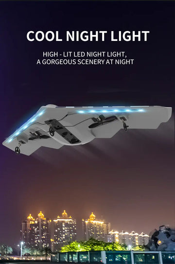 2.4G Remote-controlled Fixed-wing UAV Fighter EPP Material Aircraft Unmanned Drone Cool LED Light Fall-resistant Glider Fixed-wing Aircraft Suitable For Boys/girls Toy Gifts