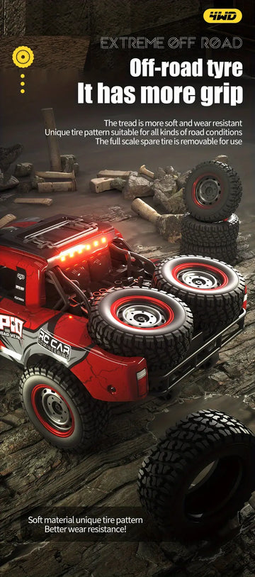 Rc Car Off Road 4x4WD 50km/h Or 70km/h High Speed Brushless Motor Monster Truck 1/14 Desert/Snow Racing Drift Cars Toys For Boys