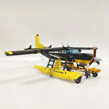 JIESTAR High Tech Cessna 208 Caravan Amphibious Type Plane Twin-rotor Helicopter Aircraft Airplane AV-8II Harrier Attack Aircraft Moc Bricks Technical Model Building Blocks Boys Toys