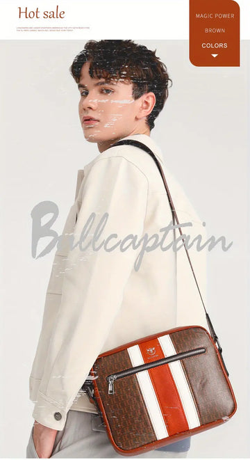 Fashionable Man Shoulder Bag Casual Messenger Bag Soft Silicone Leather Camera Large-capacity Fashionable Man 10inch Tablet Computer Ipad Bag