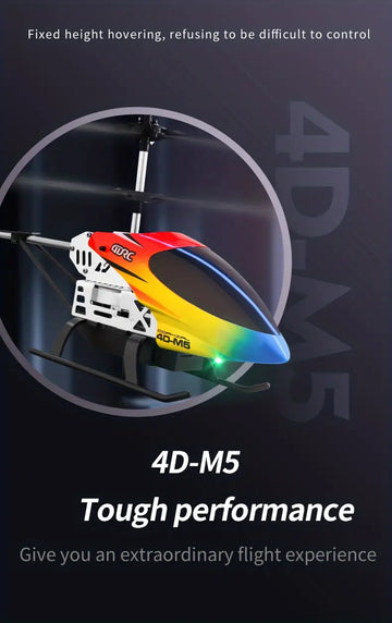 3.5 Channel RC Helicopter 2.4G Wireless Remote Control 4D-M5 Aluminum Alloy Material Aircraft Model, Mini Drone With 2 Batteries, Children's Toys Gift