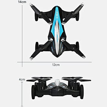 UNO1RC Quadcopter UAV 2 Speeds Racing Car Small RC Drone For Kids Adults Land Air Dual-mode RC Quadcopter One Key Take Off Landing Remote Control Helicopter With Light Children Flying Toys RTF