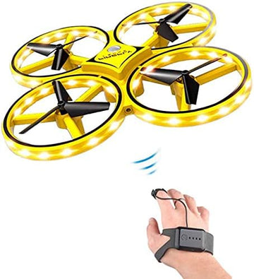 UNO1RC Quadcopter UAV RC Quadcopter Hand Sensor Drone Rechargeable,2.4G Gesture Control Drone Aircraft With Watch Controlled, 360°Rotating, Led Light, Best Christmas Day Gift For Kid