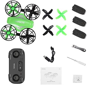 UNO1RC Drone for Kids and Beginners, Remote Control Helicopter Quadcopter with 3 Modular Batteries, Headless Mode, Auto Hovering, 3 Speed Modes, Indoor RC Pocket Plane Gift for Boys and Girls, Green