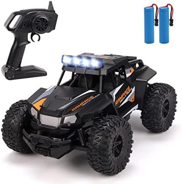 UNO1RC RC Car, 1/14 Scale 2WD High Performance Off Road Car, 2.4Ghz Radio Control Anti-Interference Electronic Truck with 2 Rechargeable Batteries, Great Gifts for Kids and Adults