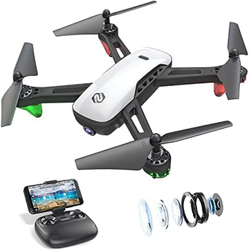 UNO1RC U52 Drone with 1080P HD Camera for Adults Kids, WiFi Live Video FPV Drones RC Quadcopters for Beginners, Gesture Control, Gravity Sensor, Altitude Hold, 3D Flip, Custom Route, One Key Backward