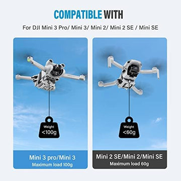 UNO1RC Drone Airdrop System for DJI Mini 4 Pro/Mini 3 Pro/Mini 3/Mini SE/Mini 2/Mini 2 SE Accessories, Payload/Delivery/Transport Drop Release Device for DJI Mini Series Drone