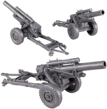 UNO1RC Classic Marx US Military HOWITZERS Silver-Gray 3pc Plastic Army Men Field Artillery