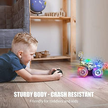 UNO1RC RC Stunt Car Invincible 360°Rolling Twister with Colorful Lights & Music Switch, Rechargeable Remote Control Car for Boys and Girls