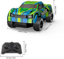 UNO1RC Remote Control Truck, 2.4Ghz Rechargeable 1:24 RC Cars, Monster Truck with Colored Lights Toy,Christmas Birthday Gift for Boys 8-12 and Girls 4-7, Adults