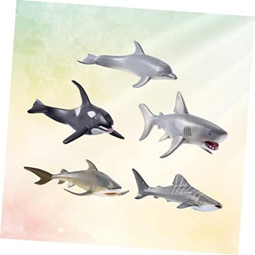 UNO1RC 5pcs kidcraft playset Toys for Kids sea Animal Toys Toy for Kids Ocean Toys Kids playset Simulation sea Life Model Marine Life Figure Toy Animal Model Whale Child Doll