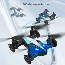 UNO1RC Quadcopter UAV 2 Speeds Racing Car Small RC Drone For Kids Adults Land Air Dual-mode RC Quadcopter One Key Take Off Landing Remote Control Helicopter With Light Children Flying Toys RTF