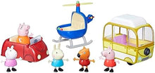 UNO1RC Pig Toys Peppa's Little Vehicle Set, Includes Helicopter, Camper, and Car Toys and 5 Peppa Pig Figures, Preschool Toys for 3 Year Olds and Up (Amazon Exclusive)