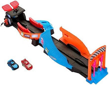 UNO1RC Disney Cars Toys Disney and Pixar Cars Glow Racers Launch ‘N Criss-Cross Playset with 2 Glow-in-the-Dark Toy Cars Including Lightning McQueen & Jackson Storm