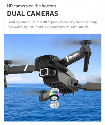 E88Pro Drone HD Dual Camera Single Battery One Click Return WIFI Connection Aerial Photography Uav Optical Flow Height Quadcopter Remote Control