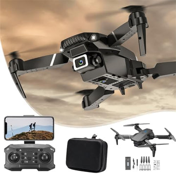 UNO1RC with Dual 1080p HD Fpv Camera, Hold Headless Mode Start Speed Adjustment with Foldable Arms, 3-Level Flight Speed Switched Apk, System to Take Pictures, Video, Real-Time Transmission #