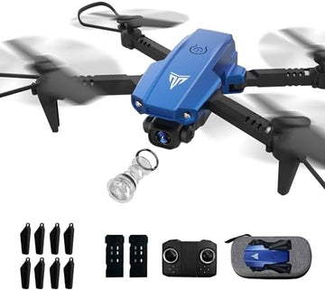 UNO1RC with 4K HD FPV Dual Camera for Adults and Kids, Mini RC Drone with 3D Flips/Altitude Hold/Headless Mode/Gesture Selfie/Waypoint Flight, 2 Batteries and Case, Gifts for Boys and Girls