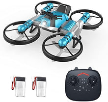 UNO1RC Mini Drone 2 in 1 Motorcycle Aircraft Deformation RC Drone for Beginners Land Air RC Toys One Key Take off Landing 2 Battery Mini Drone for Kids Toy Drone