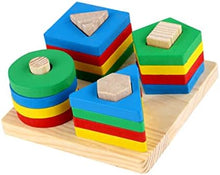 UNO1RC 1 Set Geometric Toys Baby Toy Puzzle Toys Kid Toy Kids playset Babies Toys Baby Educational Toys Baby Building Blocks Toys for Infants Kids Toys Wooden Column Intelligent Child