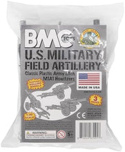 UNO1RC Classic Marx US Military HOWITZERS Silver-Gray 3pc Plastic Army Men Field Artillery