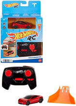 UNO1RC Wheels Rc Tesla Roadster in 1:64 Scale, Remote-Control Toy Car with Controller & Track Adapter, Works On & Off Track