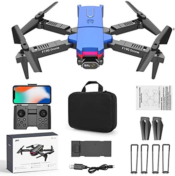 UNO1RC With Camera, Drones With Camera For Adults 4k, Drone With Dual 4k Hd Fpv Camera Remote Control Toys Gifts For Boys Girls With Altitude Hold Headless Mode Start Speed Adjustment(Blue)