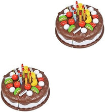 UNO1RC 74 pcs Simulation Birthday Cake kidcraft playset Kids playset Childrens Toys Toy for Kids Cake kit Food Fruits Cake Cut Cake Toy Simulation Cake Kids Cake Cutting DIY Toy self Made