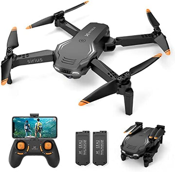 UNO1RC S90 Drone with Camera for Adults, 1080P HD Mini FPV Drones for Kids Beginners, Foldable RC Quadcopter Toys Gifts for Boys Girls with Altitude Hold, Voice/Gesture Control, 3 Speeds, 2 Batteries