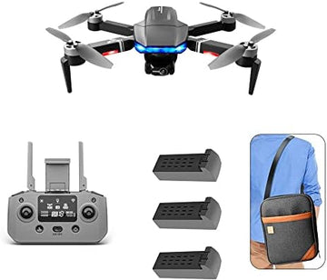 UNO1RC 4K HD Camera Brushless RC Drone Foldable Remote Control Drone GPS Positioning One-button Return 4-axis Aircraft 4 Ch Intelligent Follow RC Aircraft Double Battery Standby