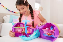 UNO1RC Pocket Sparkle Cove Adventure Dolls & Toy Boat Playset, Narwhal Adventurer with 2 Micro Dolls, 3 Dissolvable Pearls & 13 Accessories