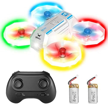 UNO1RC Toys Mini Drones for Kids, RC Drone with Turn Signal Light, Small RC Quadcopter for Beginners, 3D Flips, Headless Mode, and Multiple light modes, 2 Batteries, Kids Gifts Toys for Boys and Girls