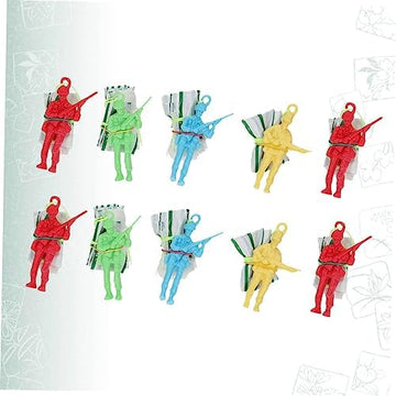 UNO1RC 20 Pcs Kids Mini Toys Flying Toys Kids Playset Plastic Parachute Cool Parachute Soldier Fun Parachute Party Favors Parachute Toy Solider Parachute Toy Children Parachute Toy Flight