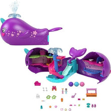 UNO1RC Pocket Sparkle Cove Adventure Dolls & Toy Boat Playset, Narwhal Adventurer with 2 Micro Dolls, 3 Dissolvable Pearls & 13 Accessories