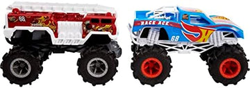 UNO1RC Wheels RC Monster Trucks 2-Pack, 1 Race Ace & 1 HW 5-Alarm in 1:24 Scale, Full-Function Remote-Control Toy Trucks